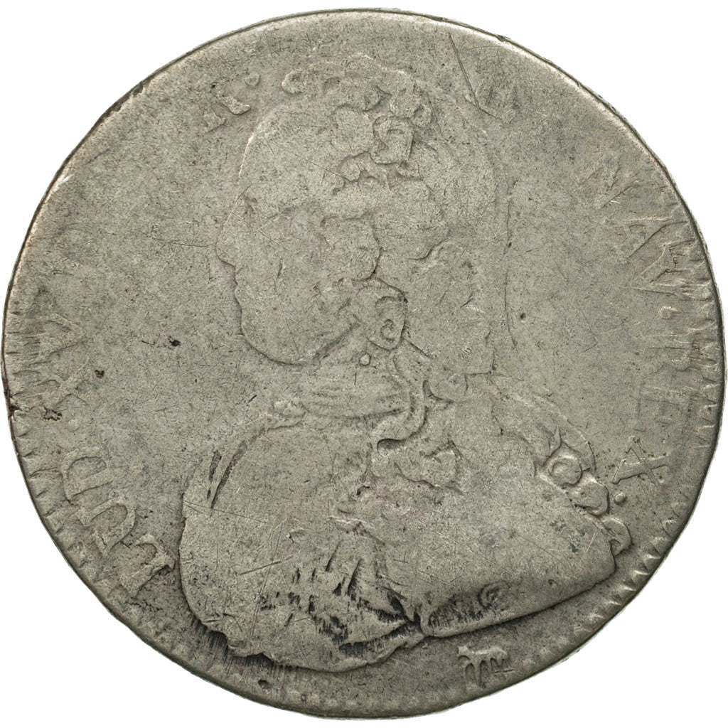 Monnaie, France, Louis XV, 1/2 Écu aux branches d'olivier, 1/2 ECU, 44 Sols