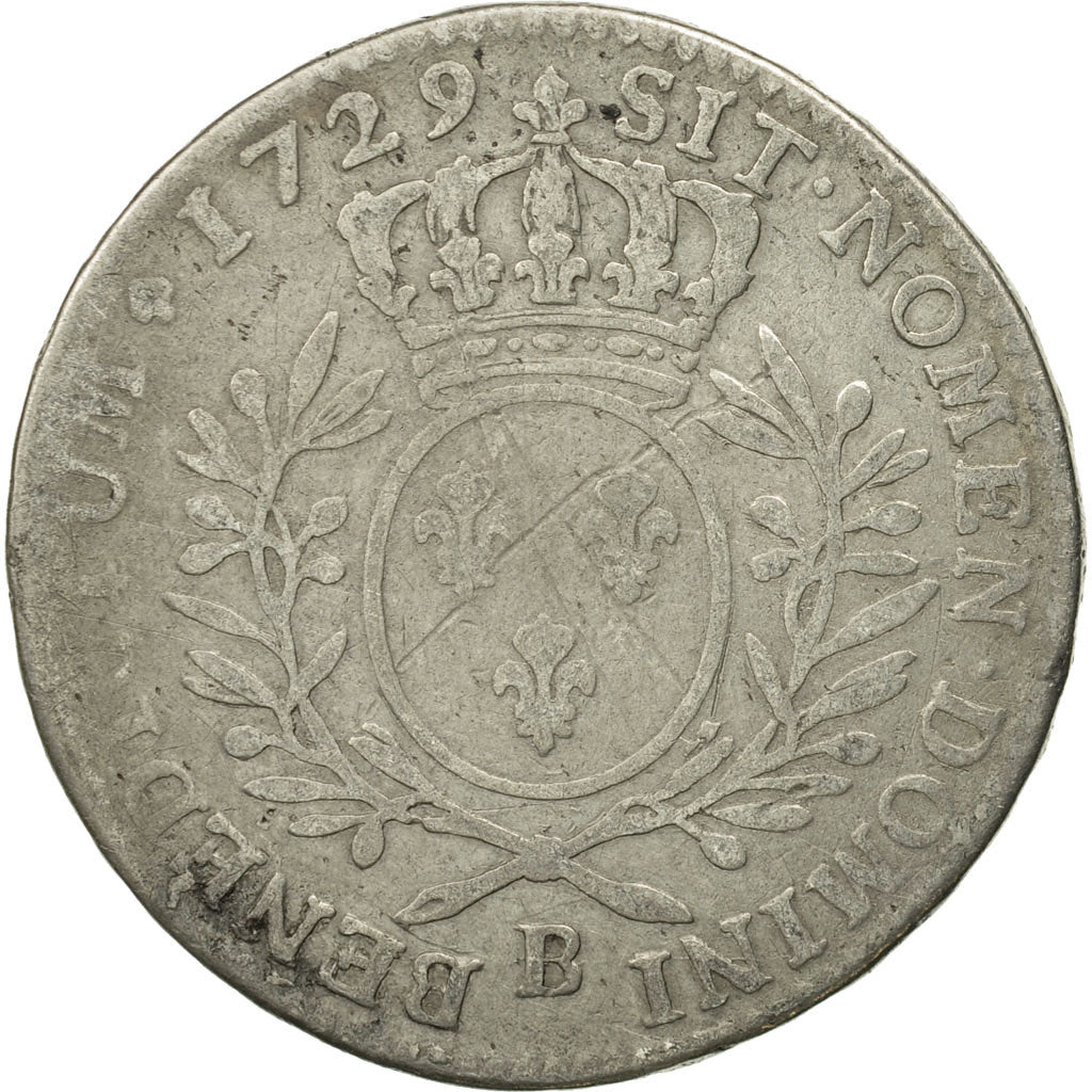 Monnaie, France, Louis XV, 1/2 Écu aux branches d'olivier, 1/2 ECU, 44 Sols