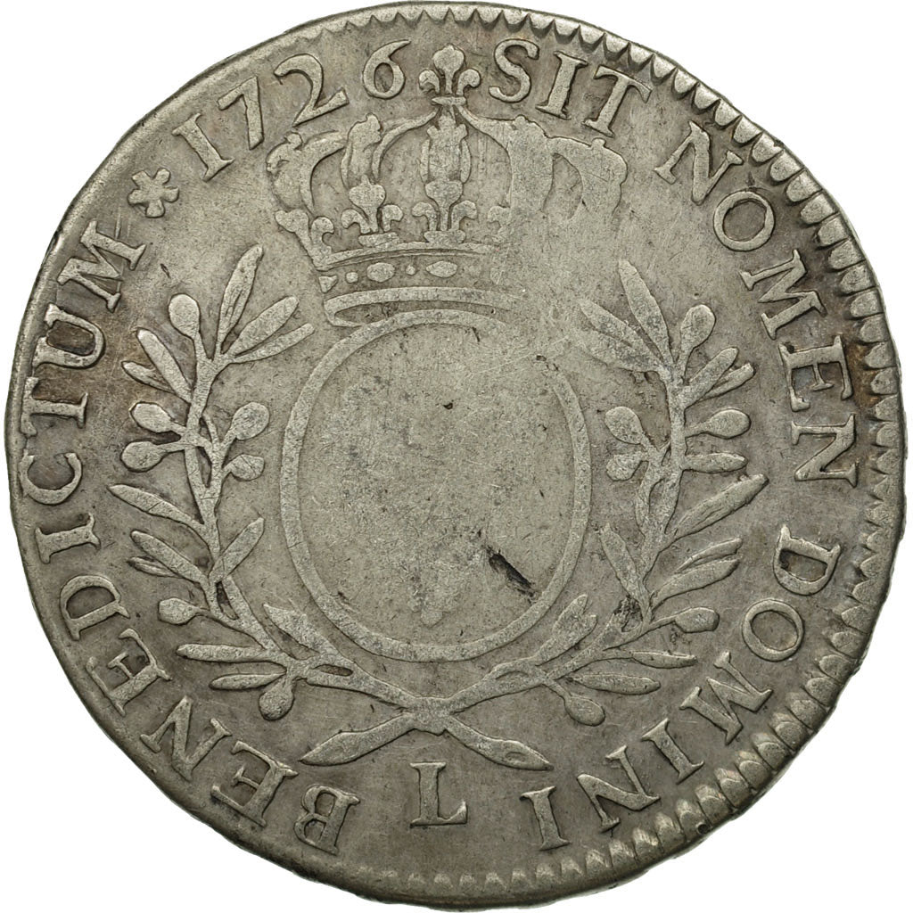 Monnaie, France, Louis XV, 1/2 Écu aux branches d'olivier, 1/2 ECU, 44 Sols