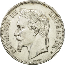 France, Napoleon III, 5 Francs, 1870, Paris, AU(55-58), Silver, KM 799.1