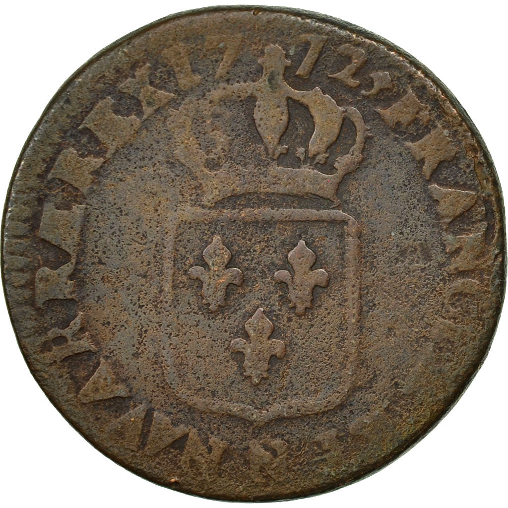 Coin, France, Louis XV, Sol à la vieille tête, Sol, 1772, Montpellier