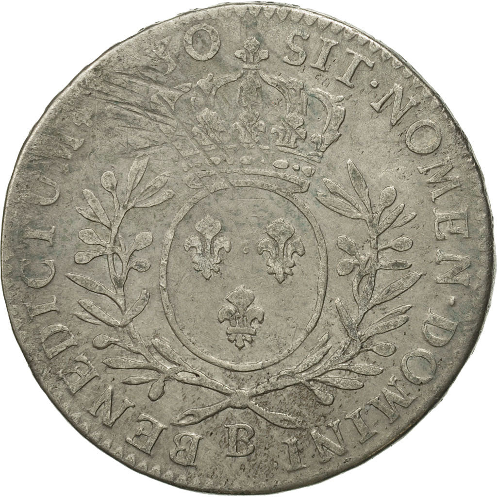 Monnaie, France, Louis XV, 1/2 Écu aux branches d'olivier, 1/2 ECU, 44 Sols