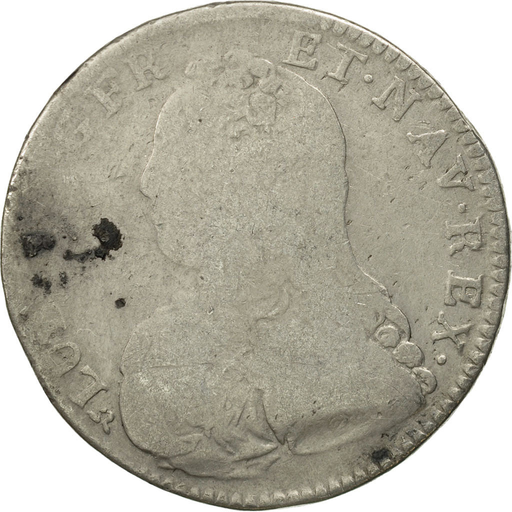 France, Louis XV, 1/2 Écu aux branches d'olivier, 1728, Rouen, KM 484.3
