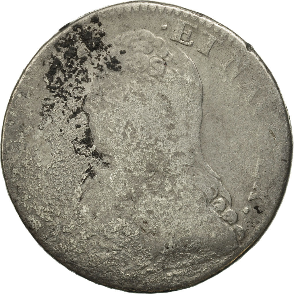 Monnaie, France, Louis XV, 1/2 Écu aux branches d'olivier, 1/2 ECU, 44 Sols