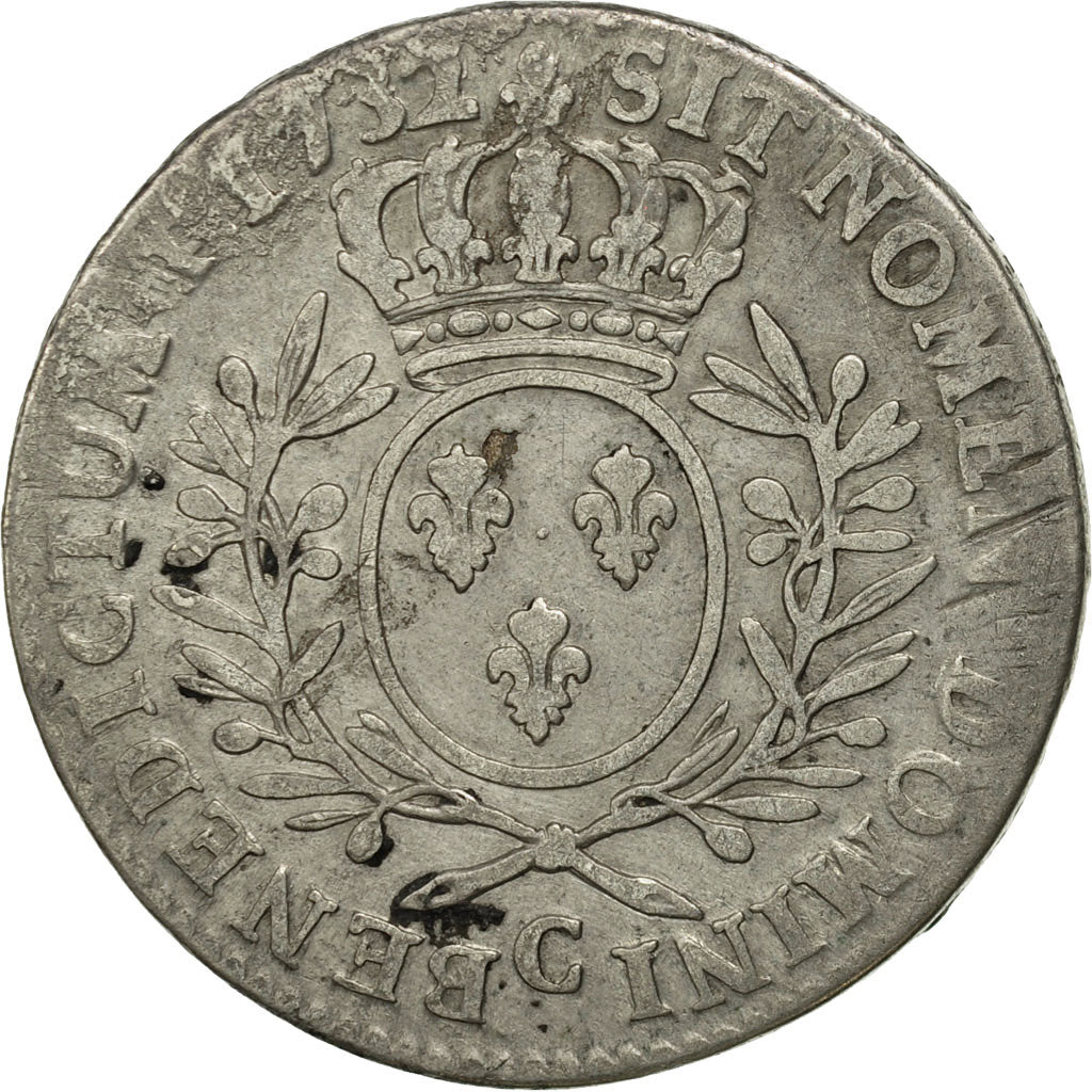 Monnaie, France, Louis XV, 1/2 Écu aux branches d'olivier, 1/2 ECU, 44 Sols
