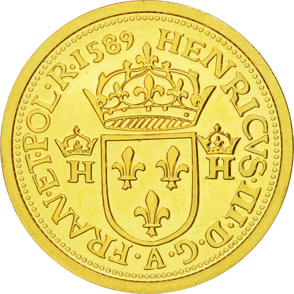 Francia, Medal, Henri III, French Fifth Republic, History, SC, Oro