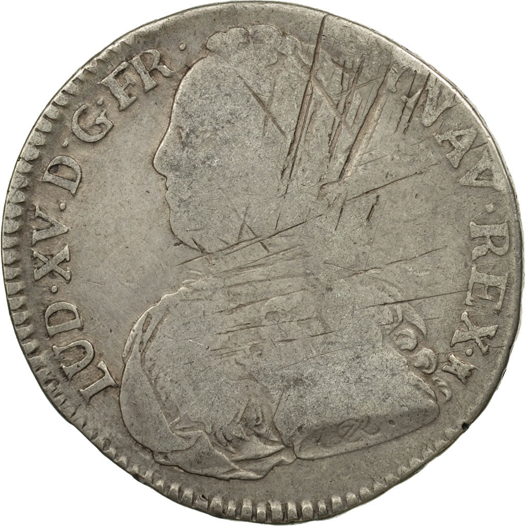Frankreich, Louis XV, 1/2 Écu aux branches d'olivier, 1728/7, Toulouse,KM 484.12