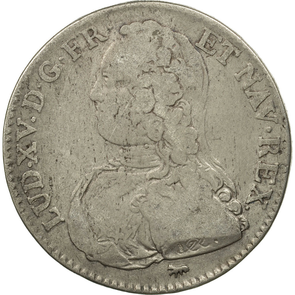 Moneta, Francja, Louis XV, 1/2 Écu aux branches d'olivier, 1/2 ECU, 44 Sols