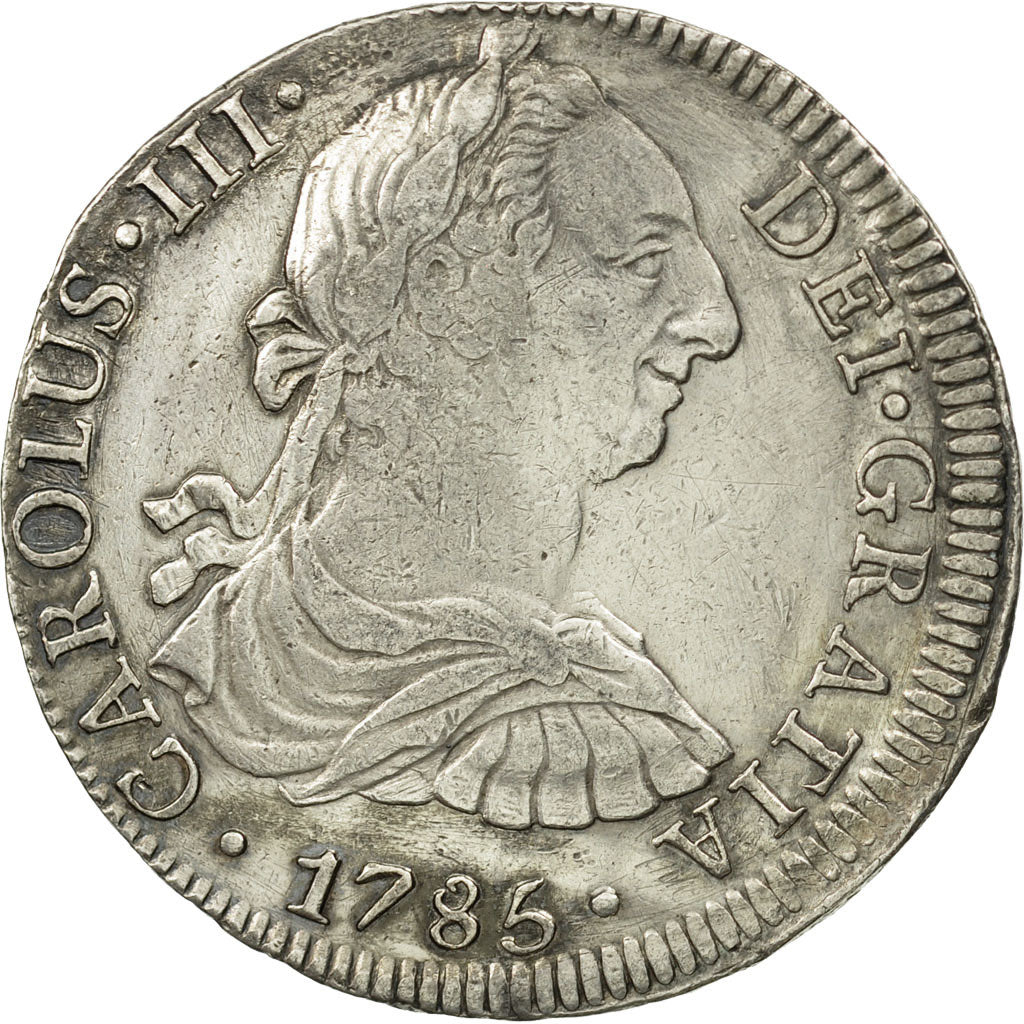 Mexico, Charles III, 8 Réales, 1785, Mexico, EF(40-45), Silver, KM:106.2a