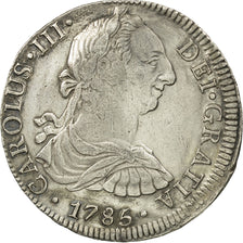 México, Charles III, 8 Réales, 1785, Mexico, MBC, Plata, KM:106.2a