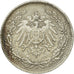 Coin, GERMANY - EMPIRE, 1/2 Mark, 1919, Stuttgart, EF(40-45), Silver, KM:17