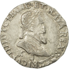 France, Henri IV, Demi Franc, 1600, Bordeaux, AU(50-53), Silver, Sombart 4748