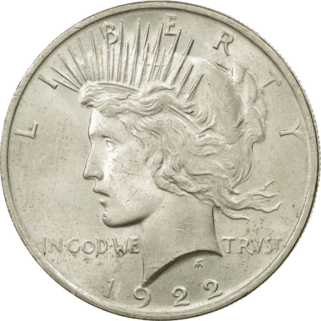 Coin, United States, Peace Dollar, Dollar, 1922, U.S. Mint, Philadelphia