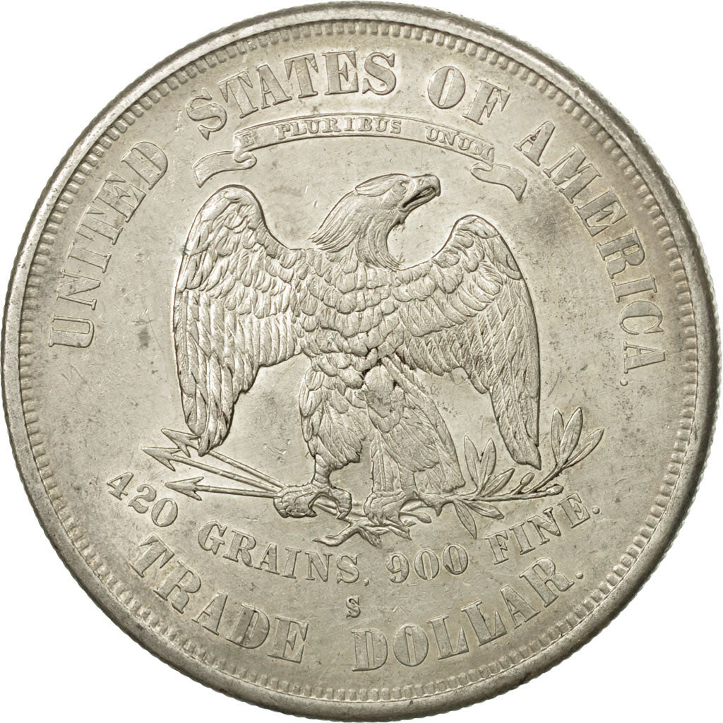 United States, Trade Dollar, U.S. Mint, 1876 San Francisco, AU(55-58), KM 108