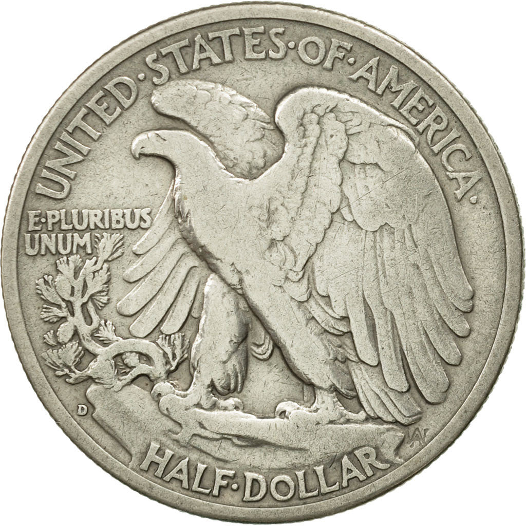 United States, Walking Liberty Half Dollar, 1942, Denver, KM 142