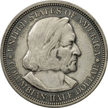 États-Unis, Half Dollar, 1892, U.S. Mint, Philadelphia, TTB+, Argent, KM:117