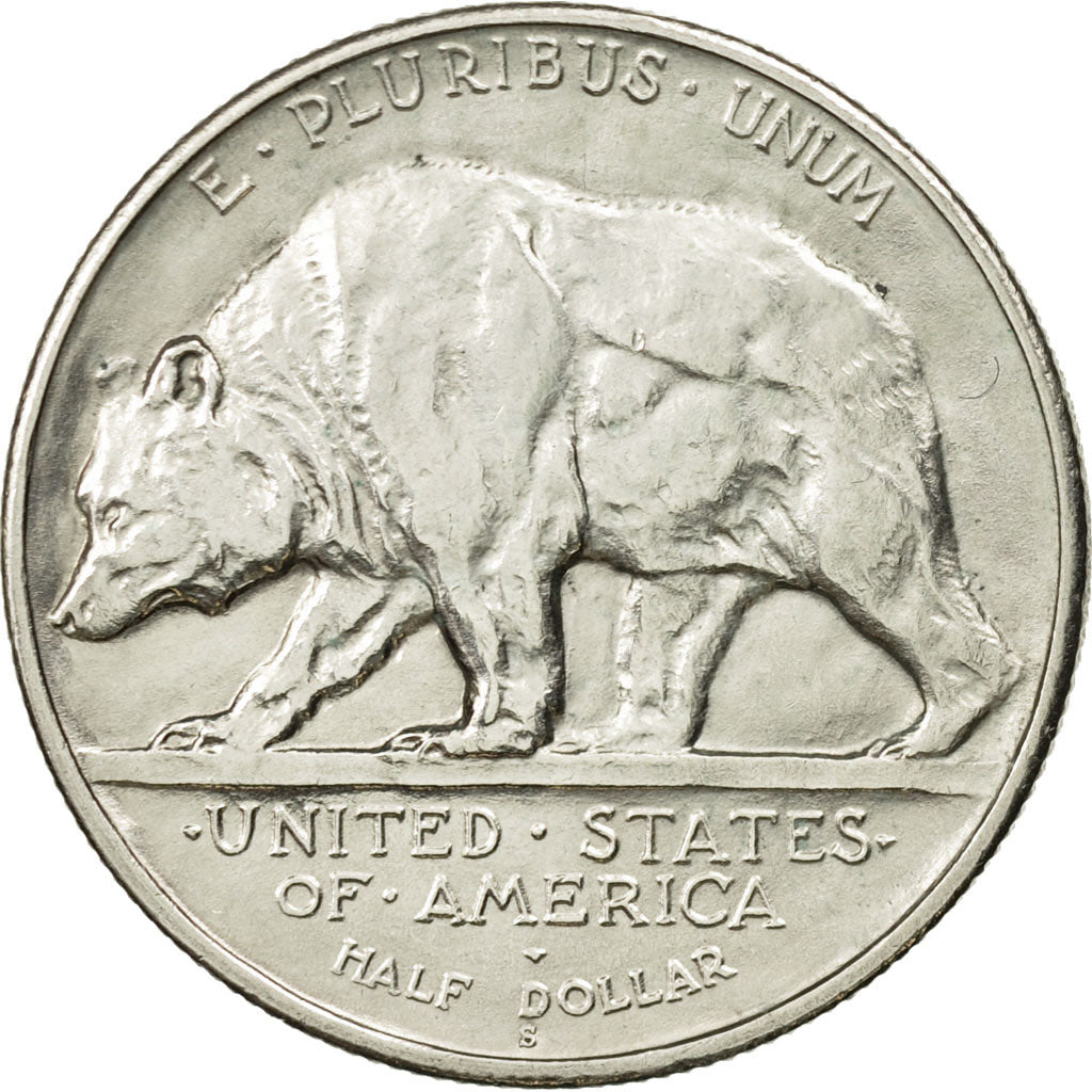 United States, Half Dollar, 1925, San Francisco, AU(55-58), Silver, KM 155