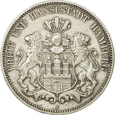 German States, HAMBURG, 5 Mark, 1900, Hamburg, EF(40-45), Silver, KM:610