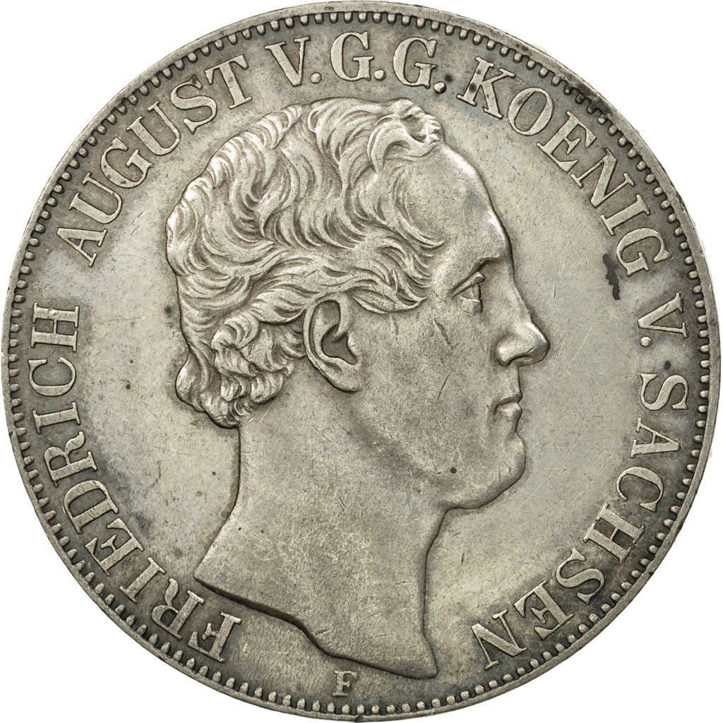 German States, SAXONY-ALBERTINE, Friedrich August II, 2 Thaler, KM 1149