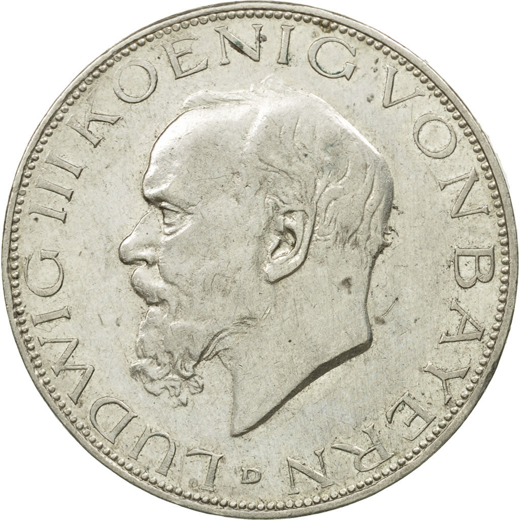 Etats allemands, BAVARIA, Ludwig III, 3 Mark, 1914, Munich, TTB, Argent, KM:1005