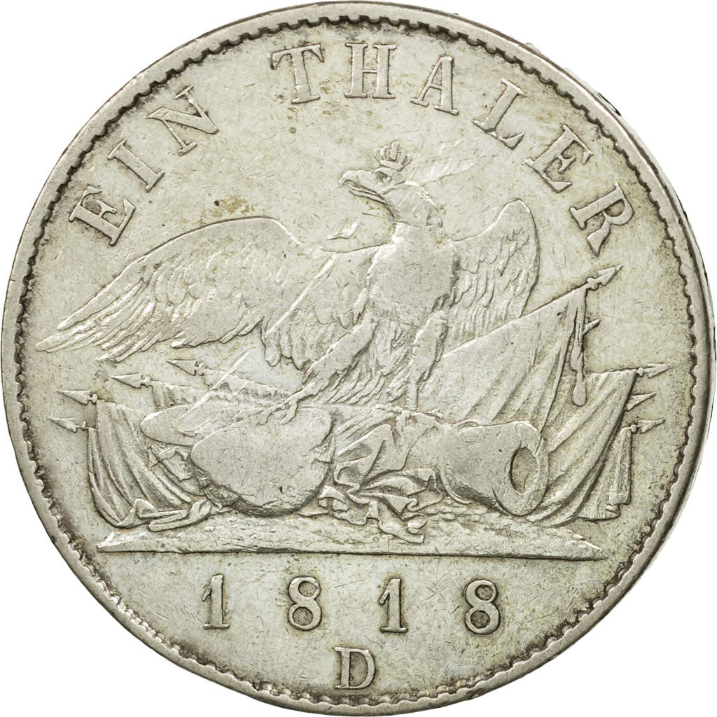 Etats allemands, PRUSSIA, Friedrich Wilhelm III, Thaler, 1818, TTB, KM 396