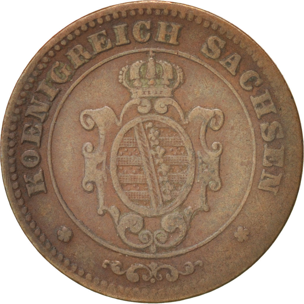 Deutsch Staaten, SAXONY-ALBERTINE, Johann, Pfennig, 1862, KM:1216