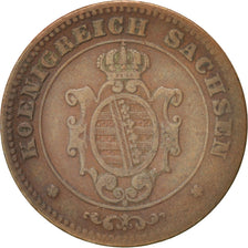Deutsch Staaten, SAXONY-ALBERTINE, Johann, Pfennig, 1862, KM:1216