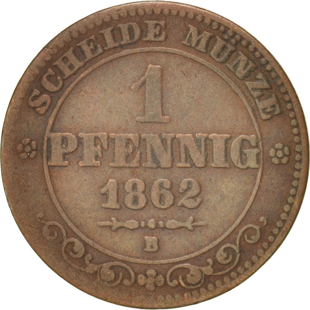 Deutsch Staaten, SAXONY-ALBERTINE, Johann, Pfennig, 1862, KM:1216