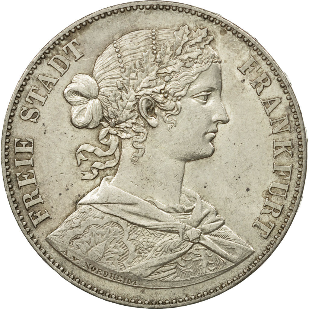 German States, FRANKFURT AM MAIN, Thaler, 1860, MS(60-62), Silver, KM:360