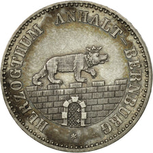 German States, ANHALT-BERNBURG, Alexander Carl, 1/6 Thaler, 1861, KM 87