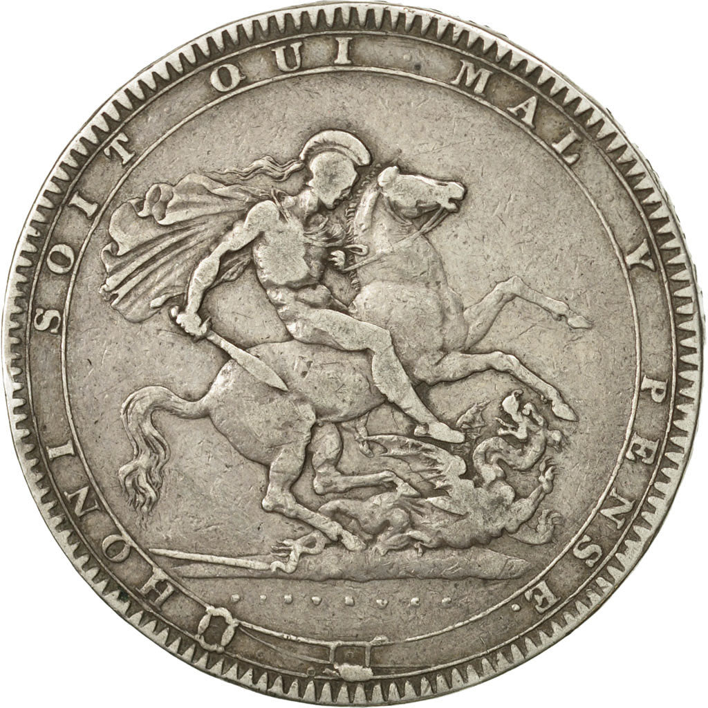 Coin, Great Britain, George III, Crown, 1819, EF(40-45), Silver, KM:675