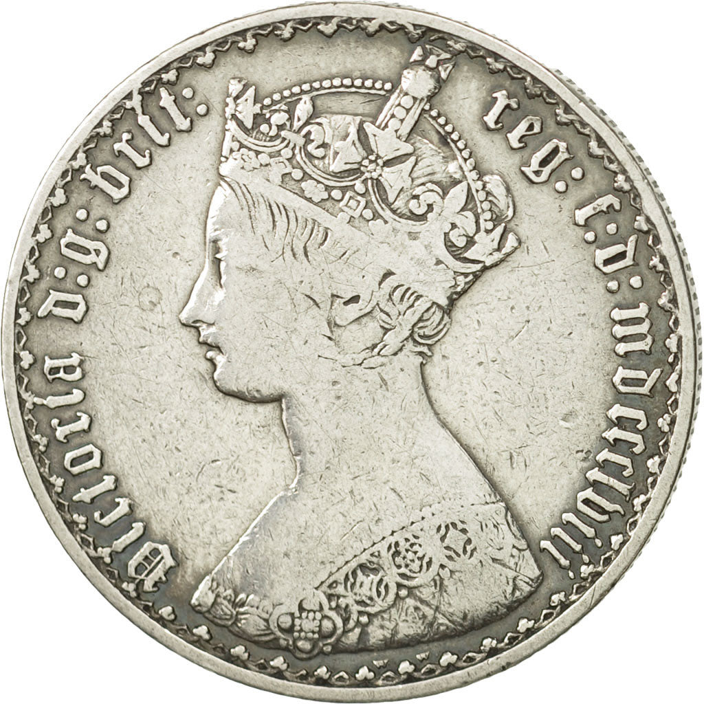Gran Bretagna, Victoria, Florin, Two Shillings, 1853, MB+, Argento, KM:746.1