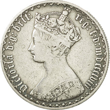 Gran Bretagna, Victoria, Florin, Two Shillings, 1853, MB+, Argento, KM:746.1
