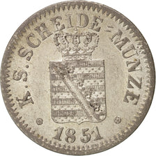German States, SAXONY-ALBERTINE, Neu-Groschen, 10 Pfennige 1851, KM:1159