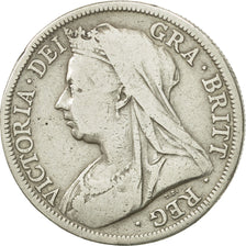 Great Britain, Victoria, 1/2 Crown, 1900, VF(20-25), Silver, KM:782