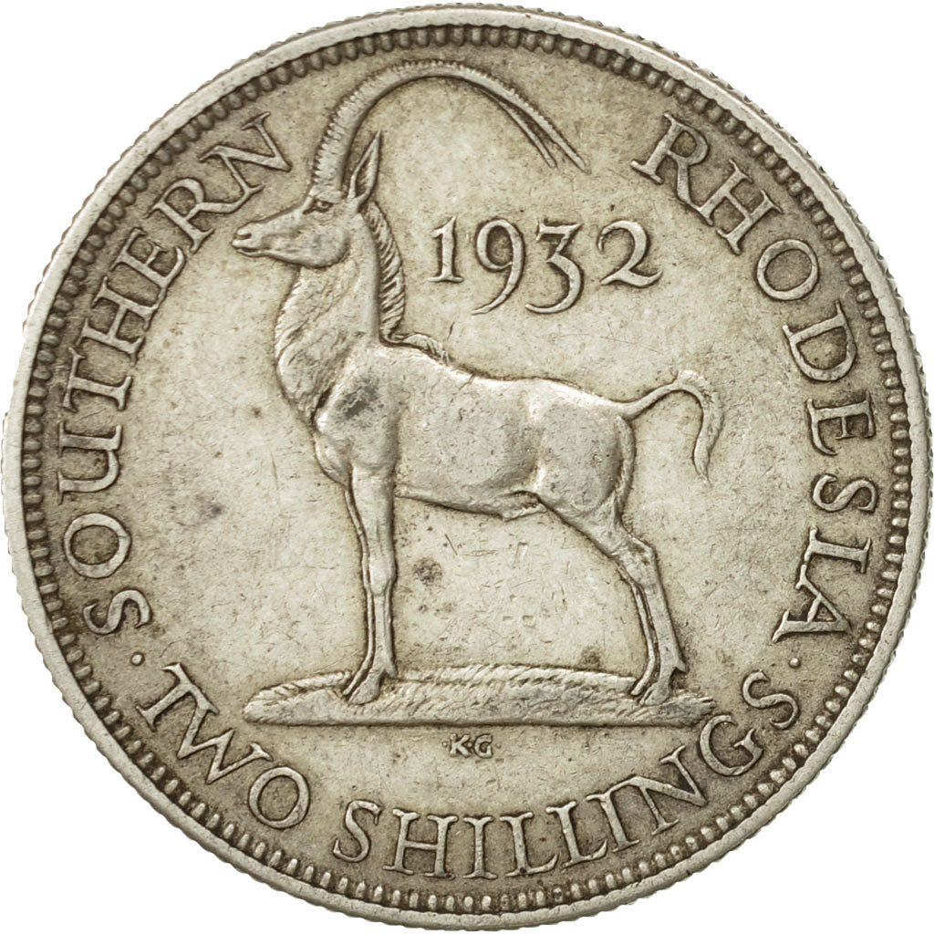 Southern Rhodesia, George V, 2 Shillings, 1932, EF(40-45), Silver, KM:4