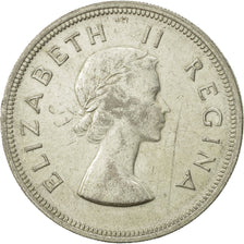 South Africa, Elizabeth II, 2-1/2 Shillings, 1958, EF(40-45), Silver, KM:51