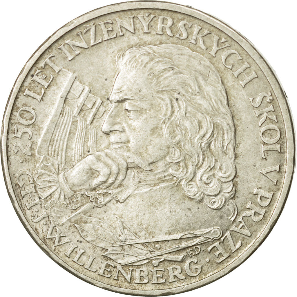 Czechoslovakia, 10 Korun, 1957, EF(40-45), Silver, KM:47.1