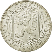 Tchécoslovaquie, 100 Korun, 1948, SUP, Argent, KM:26