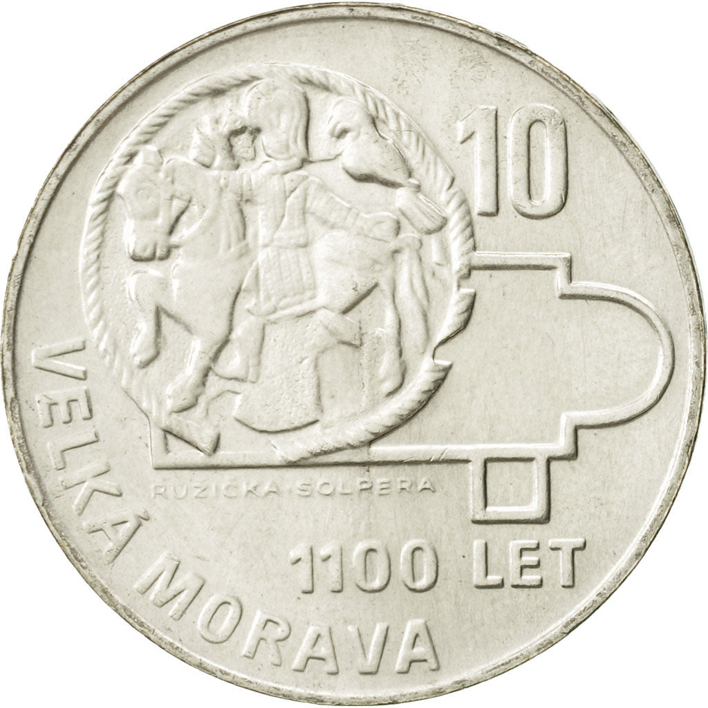 Coin, Czechoslovakia, 10 Korun, 1966, AU(55-58), Silver, KM:61