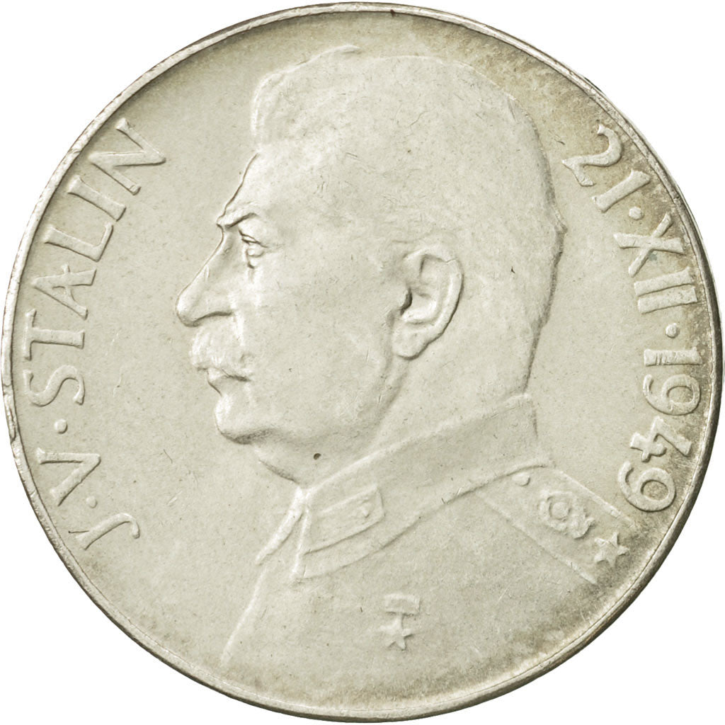 Czechoslovakia, 50 Korun, 1949, AU(55-58), Silver, KM:28