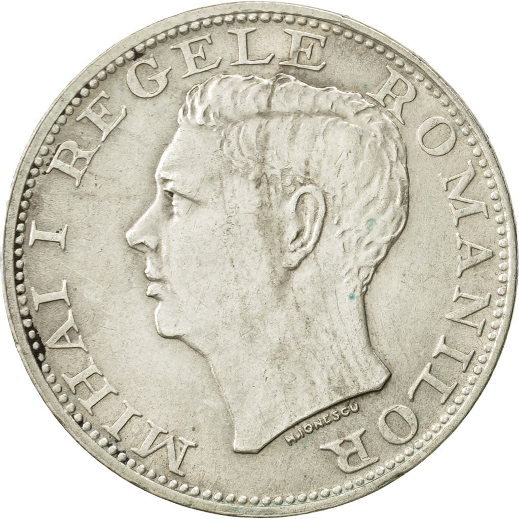 Romania, Mihai I, 500 Lei, 1944, AU(50-53), Silver, KM:65