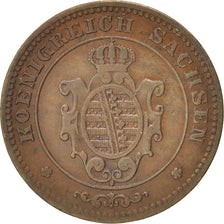 German States, SAXONY-ALBERTINE, Johann, Pfennig, 1866, KM:1216