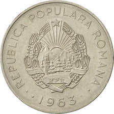 Romania, 3 Lei, 1963, AU(50-53), Nickel Clad Steel, KM:91