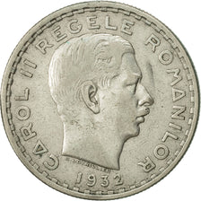 Romania, Carol II, 100 Lei, 1932, EF(40-45), Silver, KM:52
