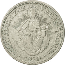 Ungheria, 2 Pengö, 1929, Budapest, BB, Argento, KM:511