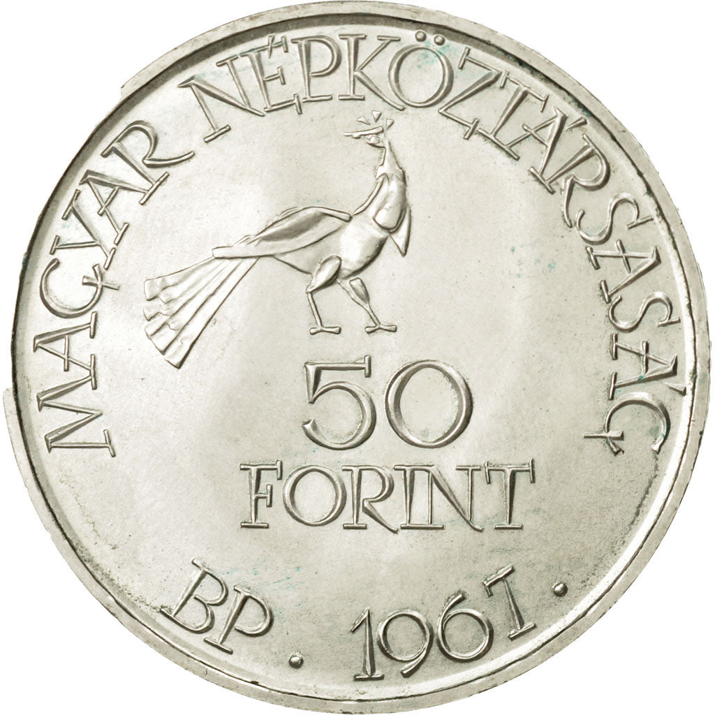 Hungary, 50 Forint, Otven, 1967, MS(60-62), Silver, KM:578