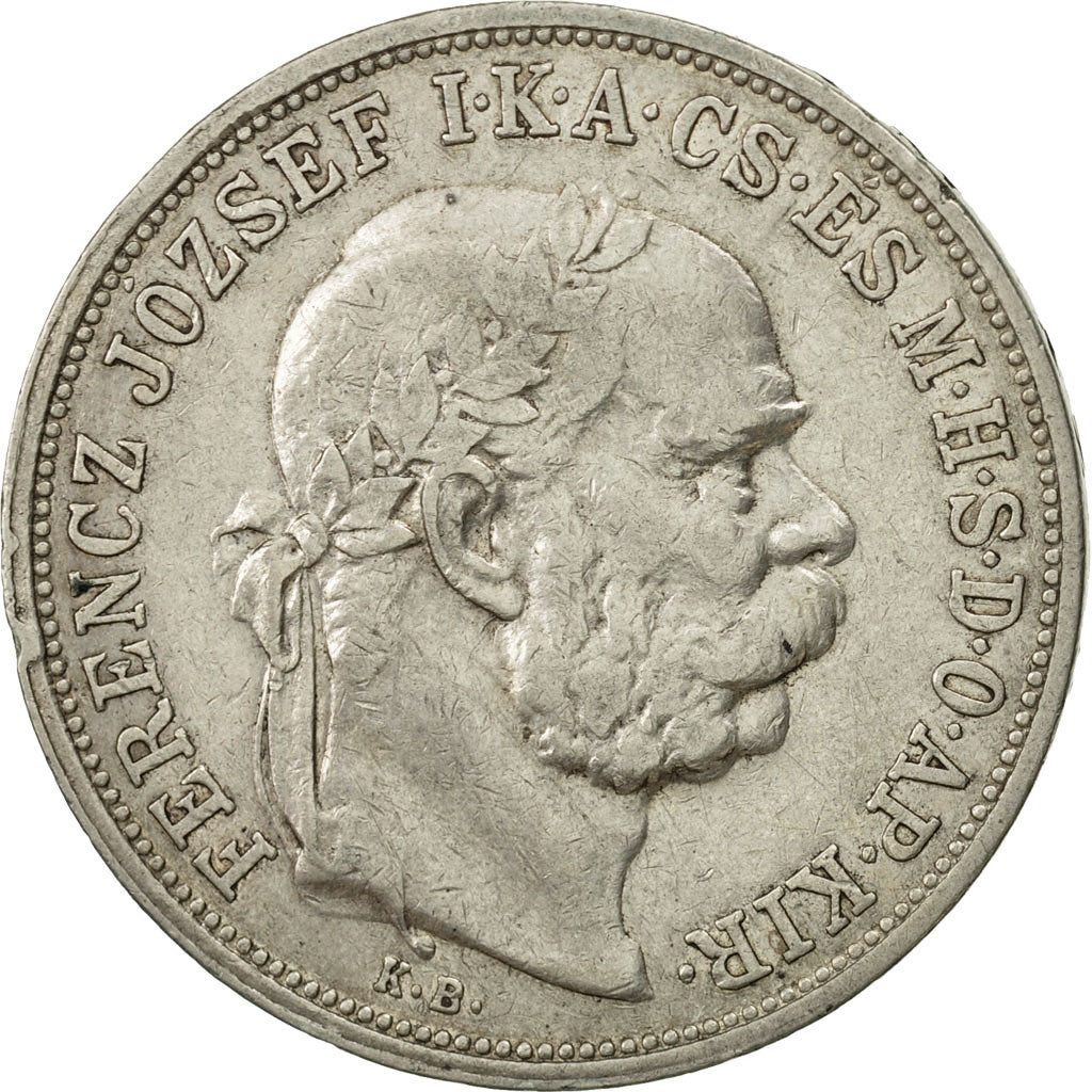 Hongrie, Franz Joseph I, 5 Korona, 1908, Kormoczbanya, TTB, Argent, KM:488