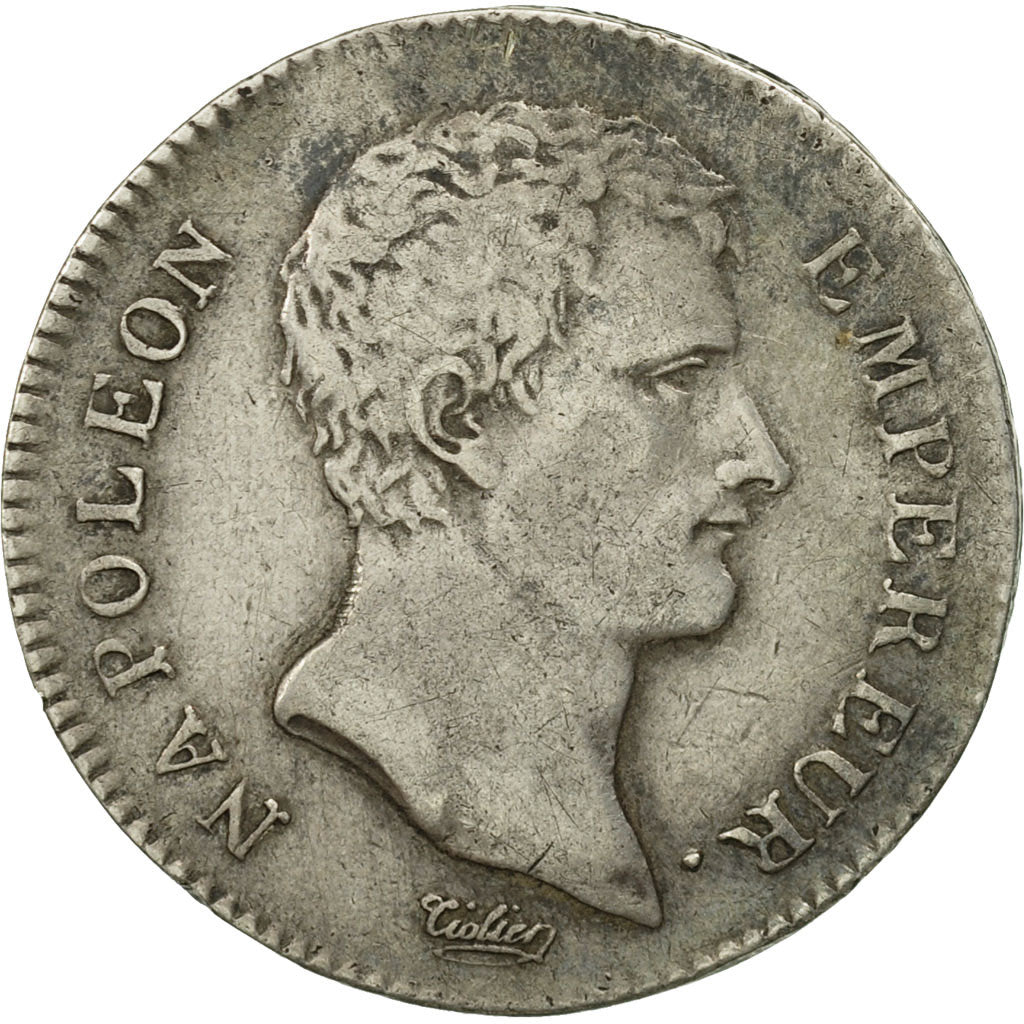 Moneta, Francia, Napoléon I, Franc, 1805, Paris, BB, Argento, KM:656.1