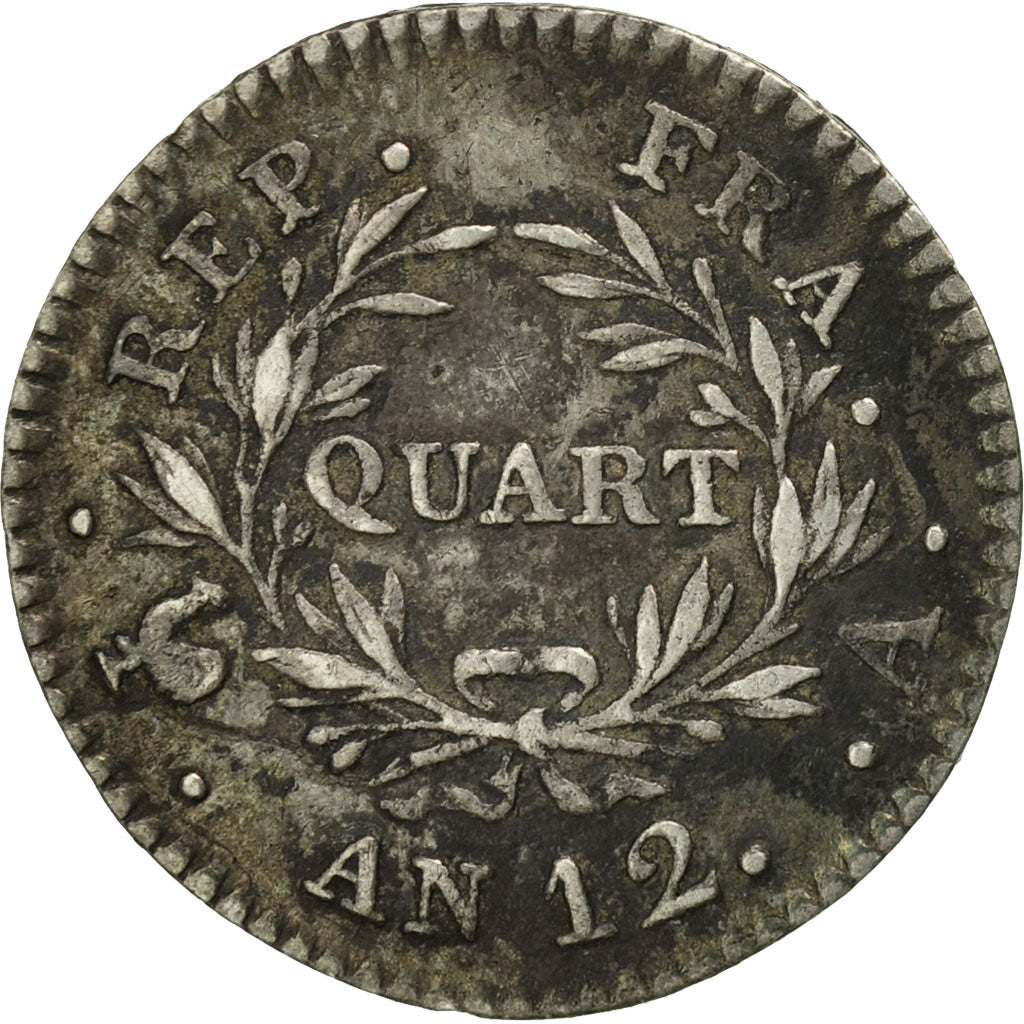 Coin, France, Napoléon I, 1/4 Franc, 1804, Paris, EF(40-45), Silver, KM:653.1